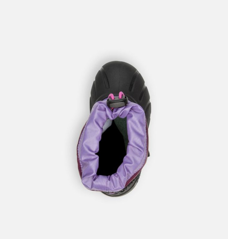 Kids Snow Boots Purple/Black - Sorel Childrens Flurry™ - 096537-TAS